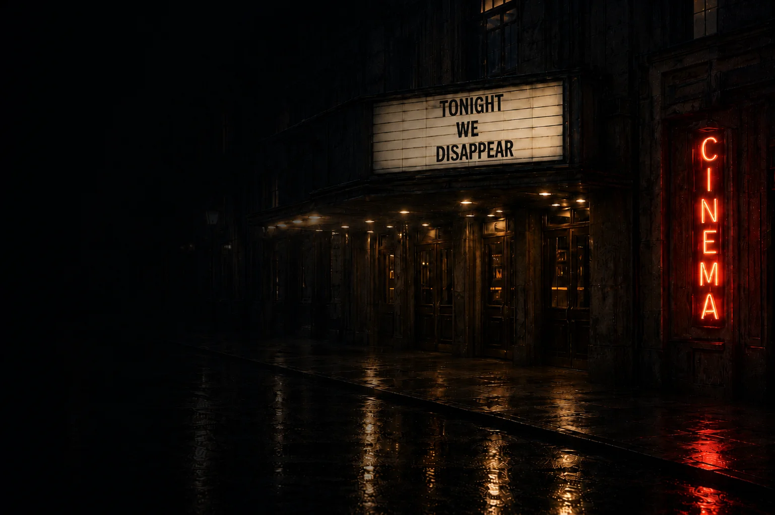 Cinema marquee night